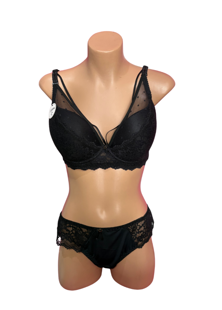 Bold Black Bra Set