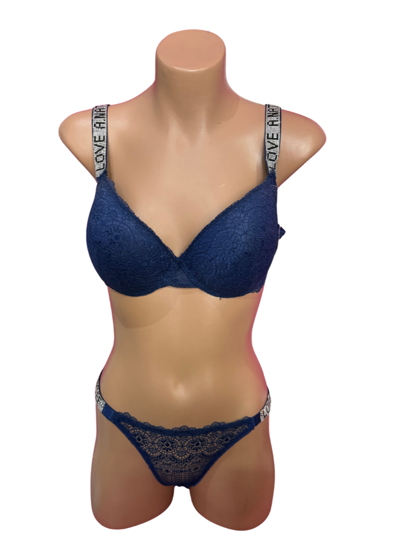 Beautiful Blue Bra Set