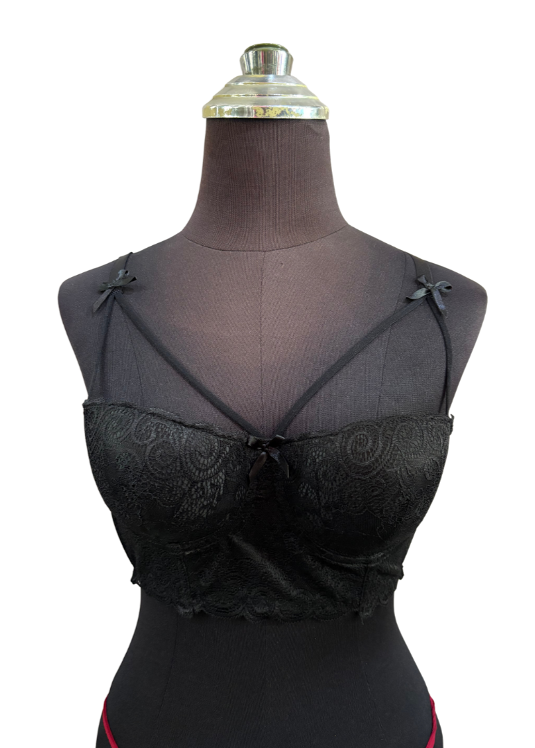 Fancy B&C Cup Bra - Black