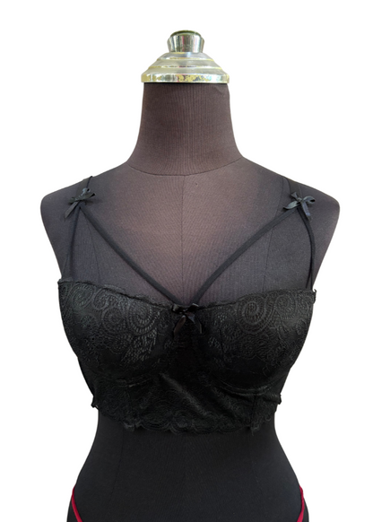Fancy B&C Cup Bra - Black