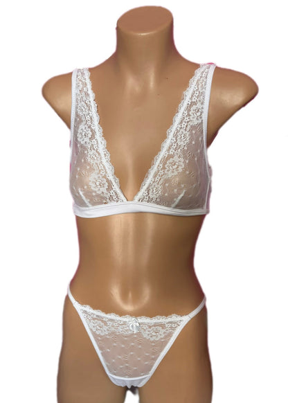 A Cup Lace Bra Set
