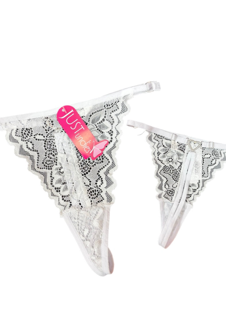 Lace G-string with Heart Charm