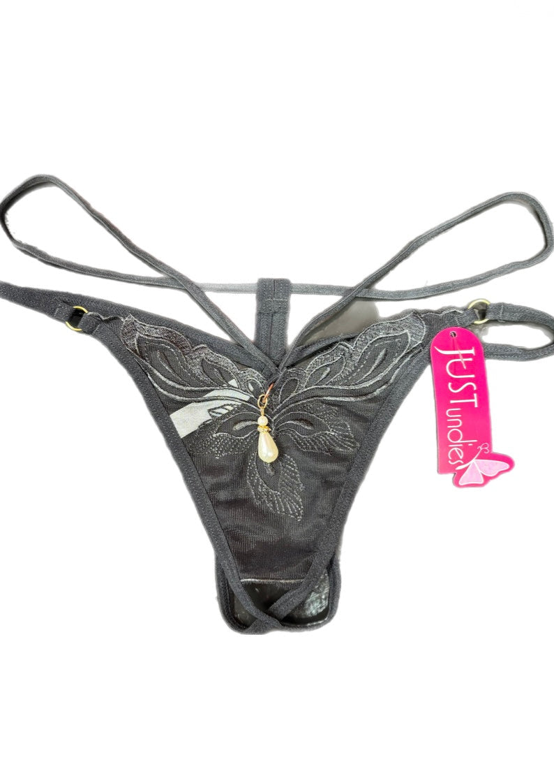 Fancy G-string with Pearl Drop Charm