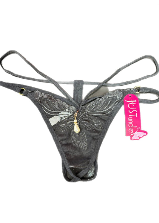 Fancy G-string with Pearl Drop Charm