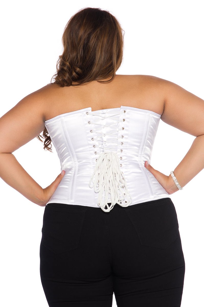 Satin Corset - White